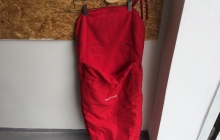 Zimní fusak dlouhý s fleecem - červený
